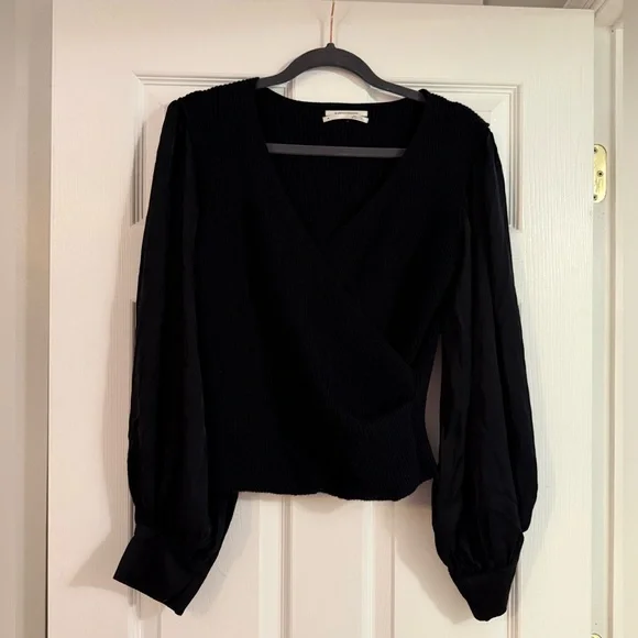 Anthropologie Twofer Faux Wrap Sweater - Picture 5 of 7